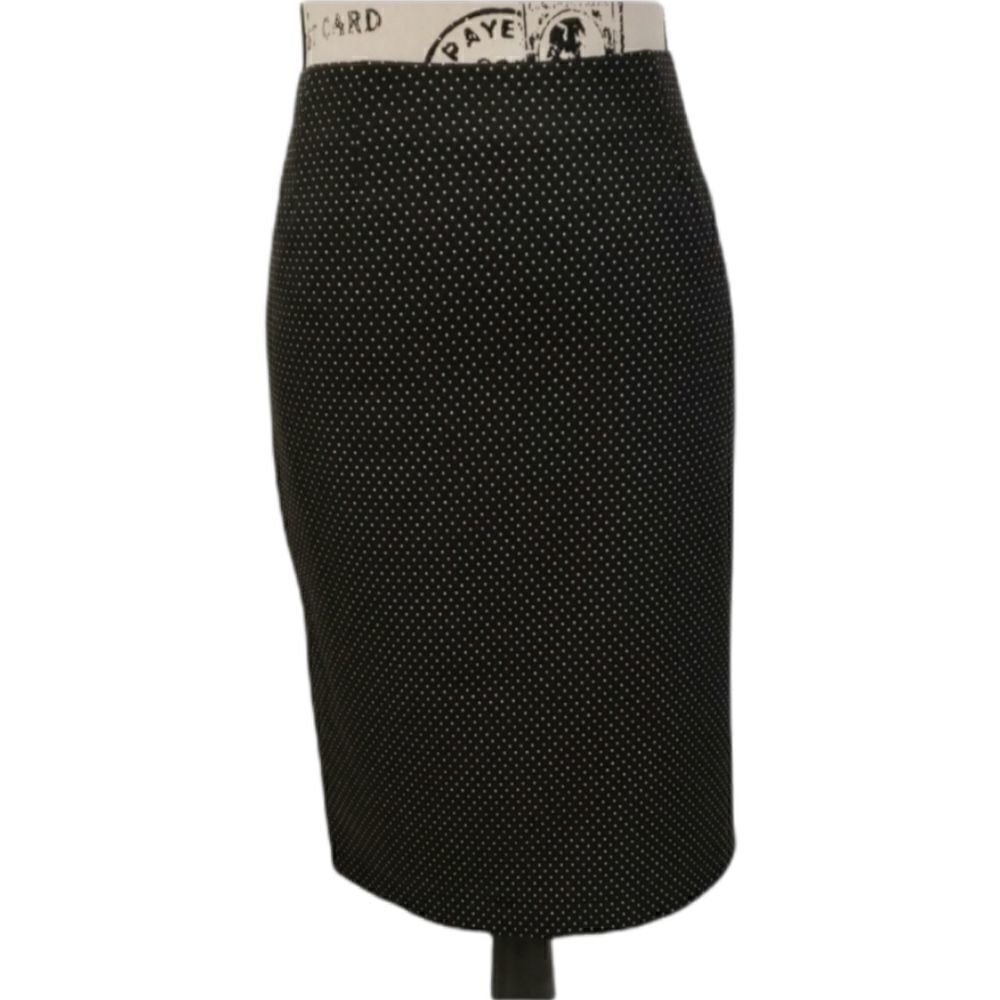 Pencil skirt black with white dots